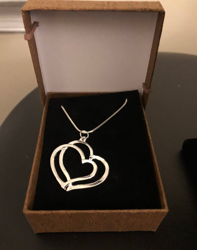 Sterling silver heart necklace Heart pendant