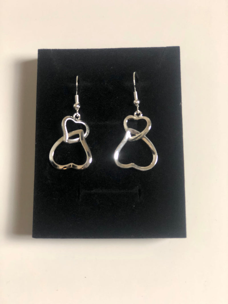 Heart Sterling silver earrings