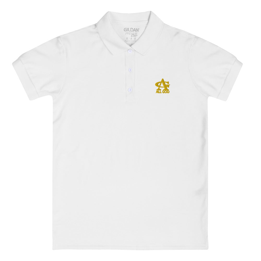 AG Gold Embroidered Women's Polo Shirt