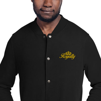 Royalty Gold Embroidered Champion Bomber Jacket