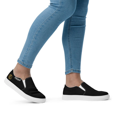 Women’s FAEQLO slip-on canvas 1 (black, white)